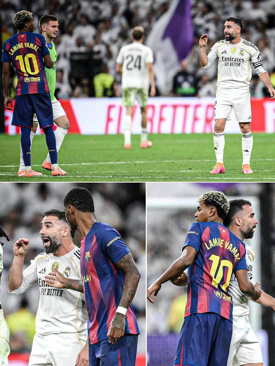 Dani Carvajal reprendió a Lamine Yamal tras el final del partido por lo que dijo en la previa.