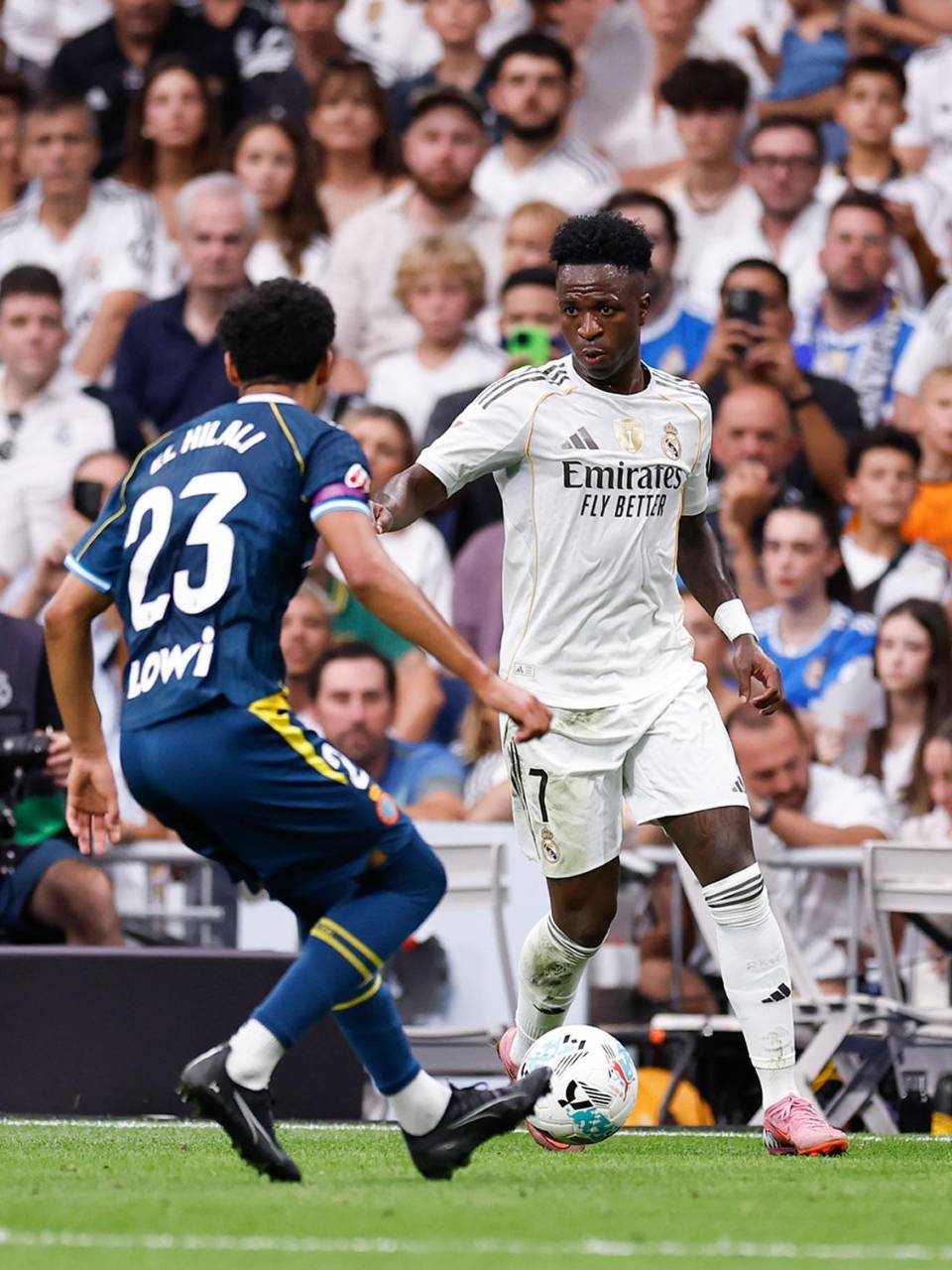 Vinicius volvió al once titular del Real Madrid para el duelo contra el Espanyol.