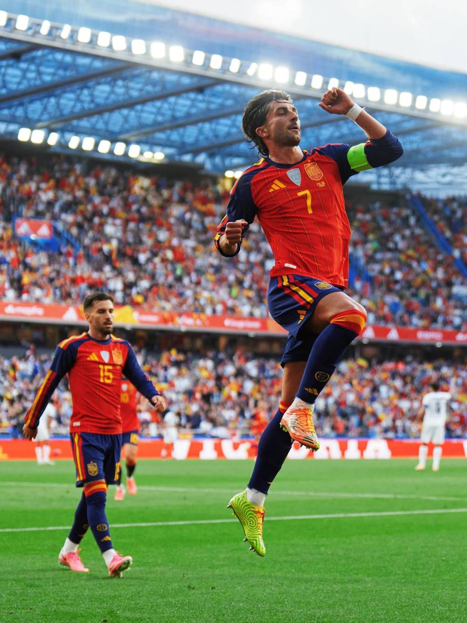 Ferran Torres abrió la cuenta en Riazor para España.