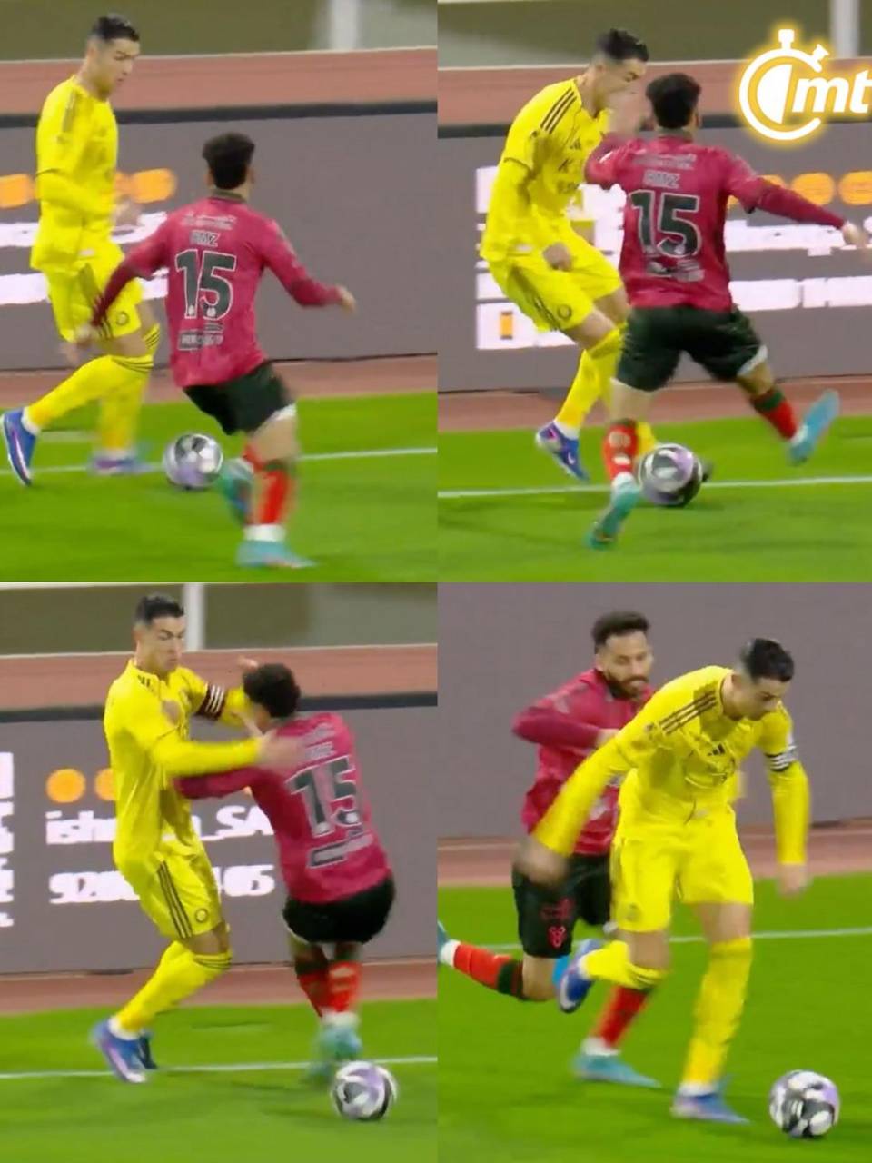 El exquisito caño que se mandó Cristiano Ronaldo para sacarse de encima la marca de un rival.