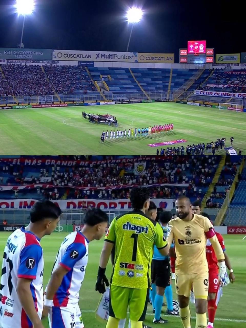 Así luce el estadio Cuscatlán con el partido LA Firpo vs Olimpia.