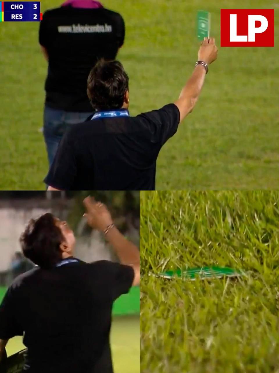 Jeaustin Campos lanzó por los aires la tarjeta de revisión del FSV antes de marcharse del campo.