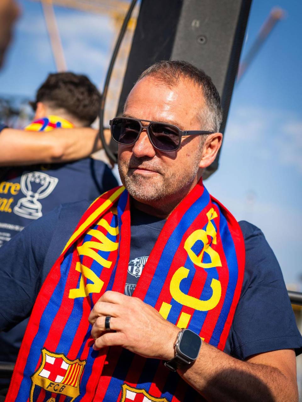 Hansi Flick ganó tres títulos con el Barcelona.