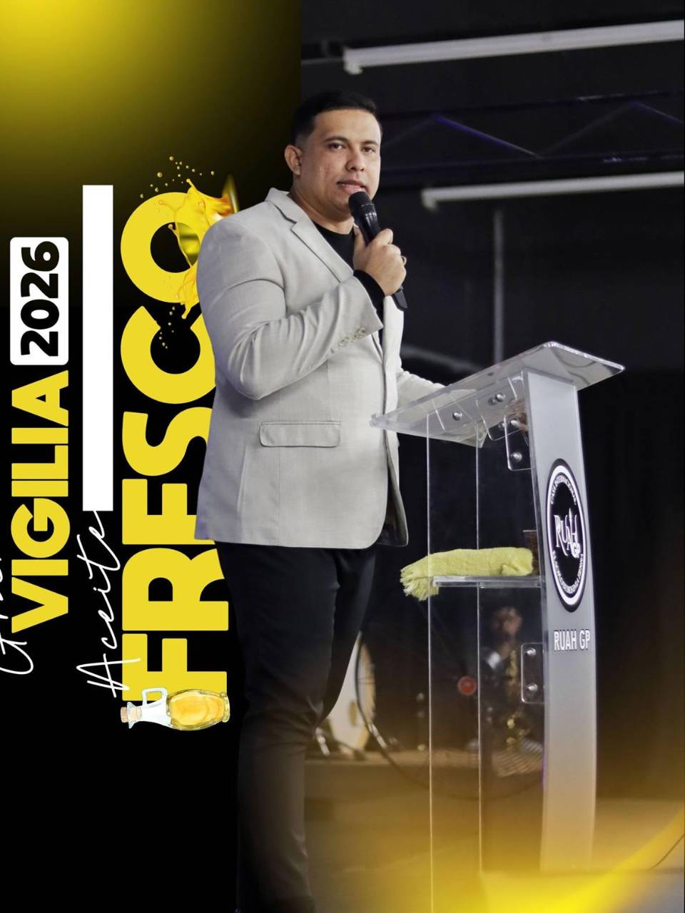 El pastor hondureño Germán Garay dio su mensaje a Onan Rodríguez a principios de enero.