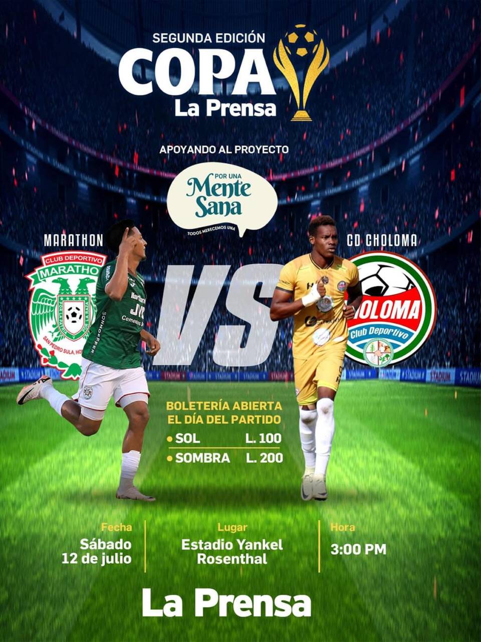 Todo lo que debes saber de la Copa LA PRENSA que disputan Marathón y CD Choloma.