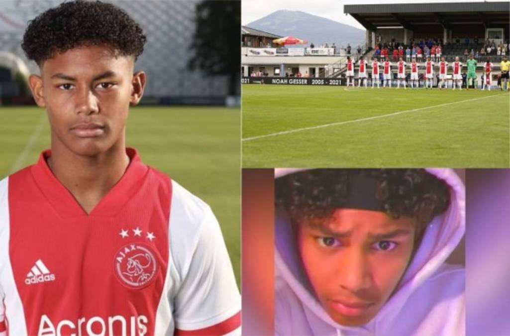 Luto en el fútbol.. Noah Gesser, joven canterano del Ajax, falleció junto a su hermano en una noticia que ha impactado a nivel internacional. Fotos instagram Noah Gesser y Ajax.