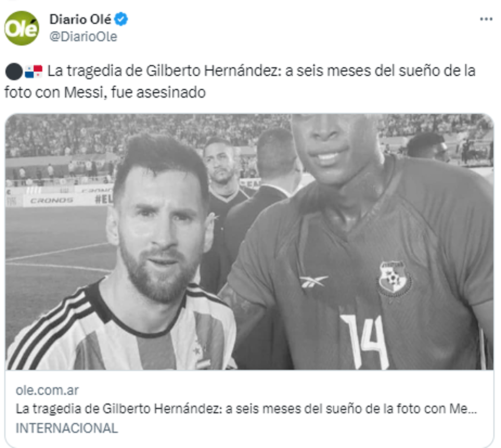 Y agrega: “A seis meses del sueño de la foto con Messi”.