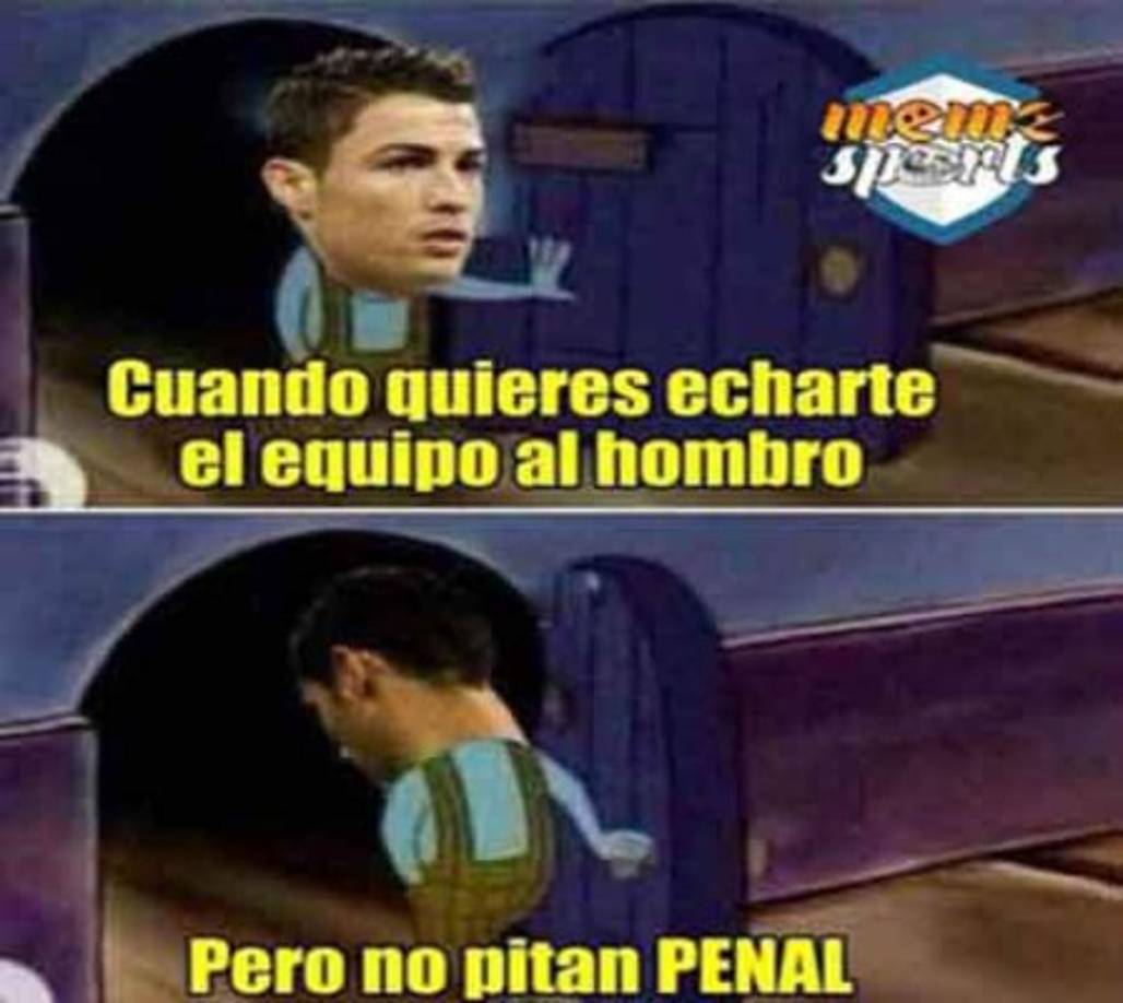 Cristiano Ronaldo se convirtió en el centro de las jocosas imágenes.