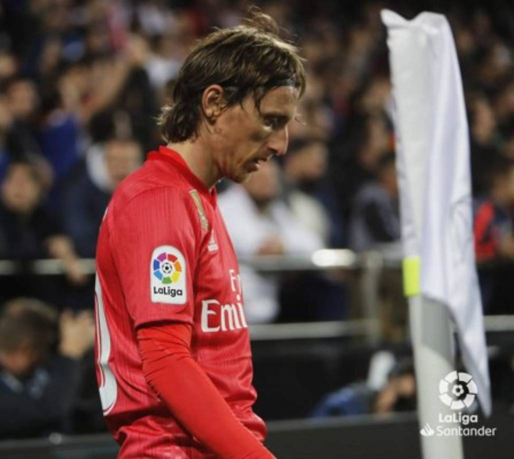 Luka Modric, abatido por la derrota.