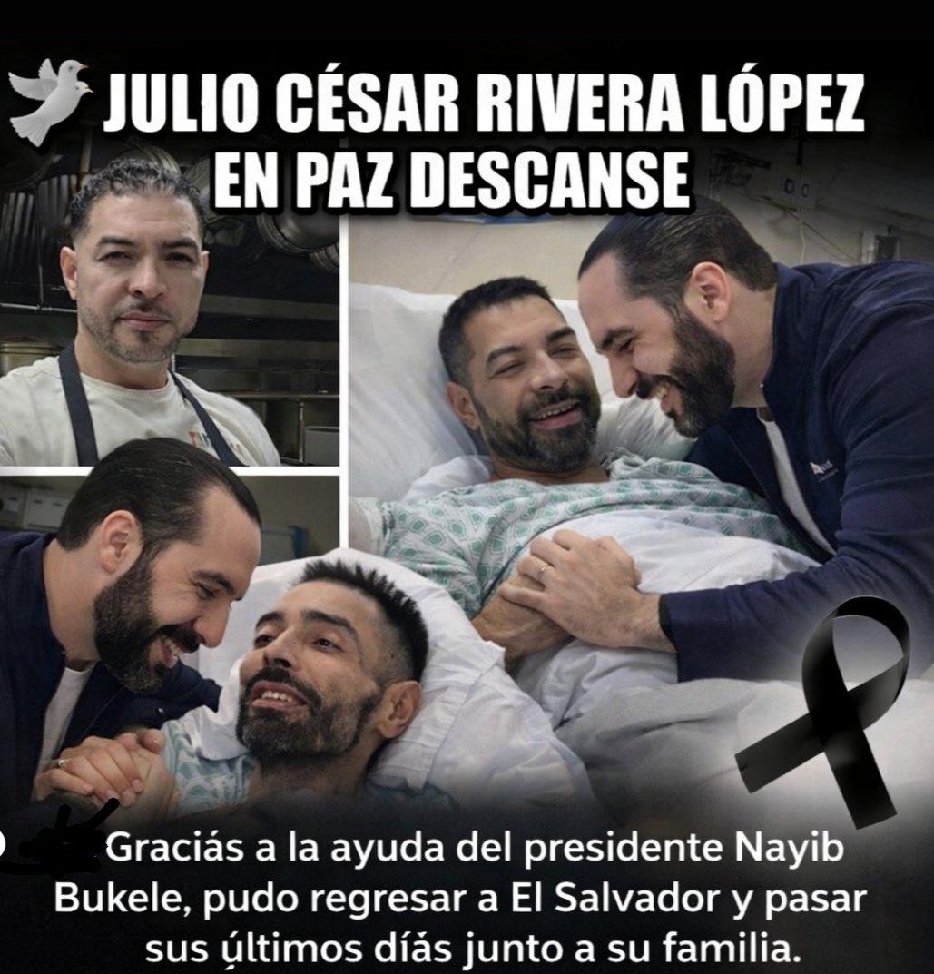 Muere Julio Rivera, el hombre que conmovió a Bukele con su último deseo