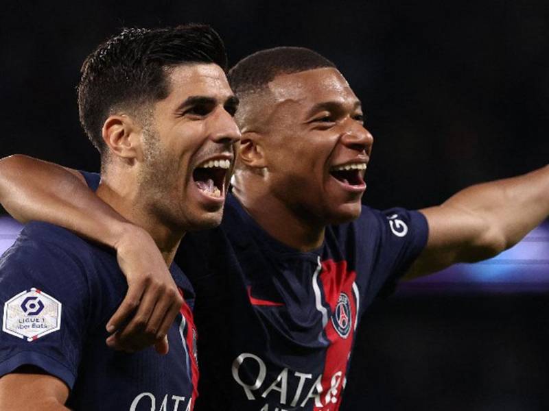 Asensio y Mbappé anotaron los goles que le dieron el triunfo al París Saint Germain ante Lens.