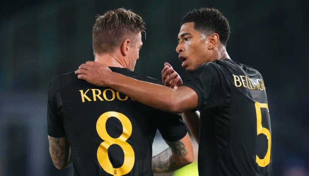 MEDIOCAMPISTAS: Jude Bellingham y Toni Kroos lideran en el centro del campo madridista.