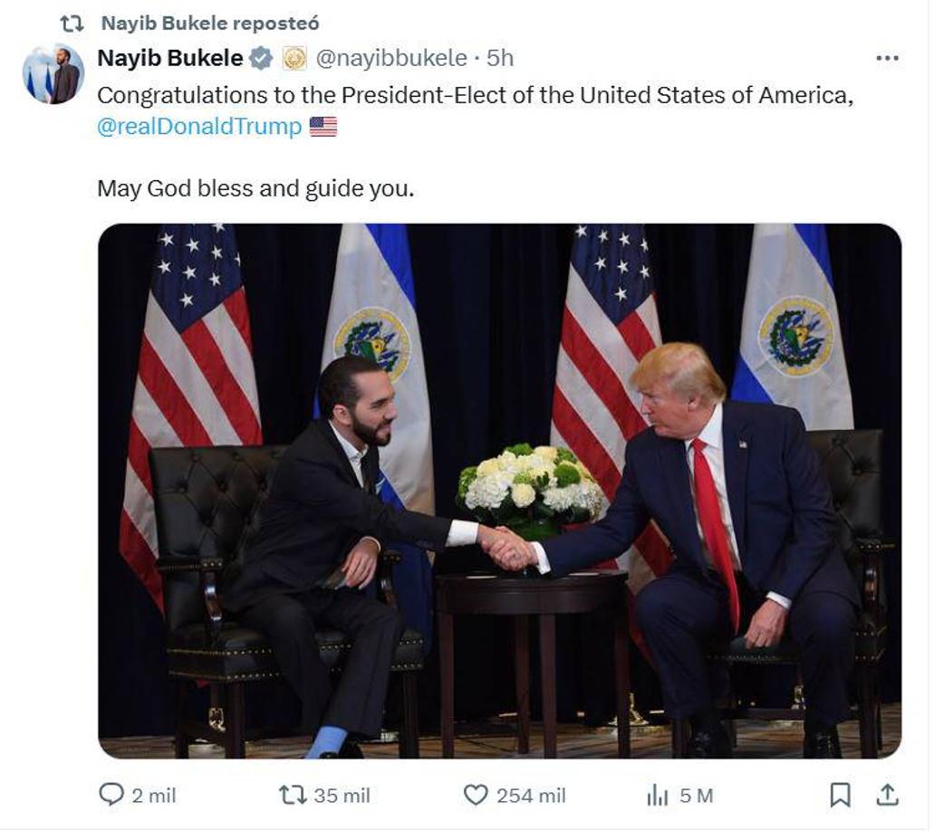 Nayib Bukele, presidente de El Salvador. 