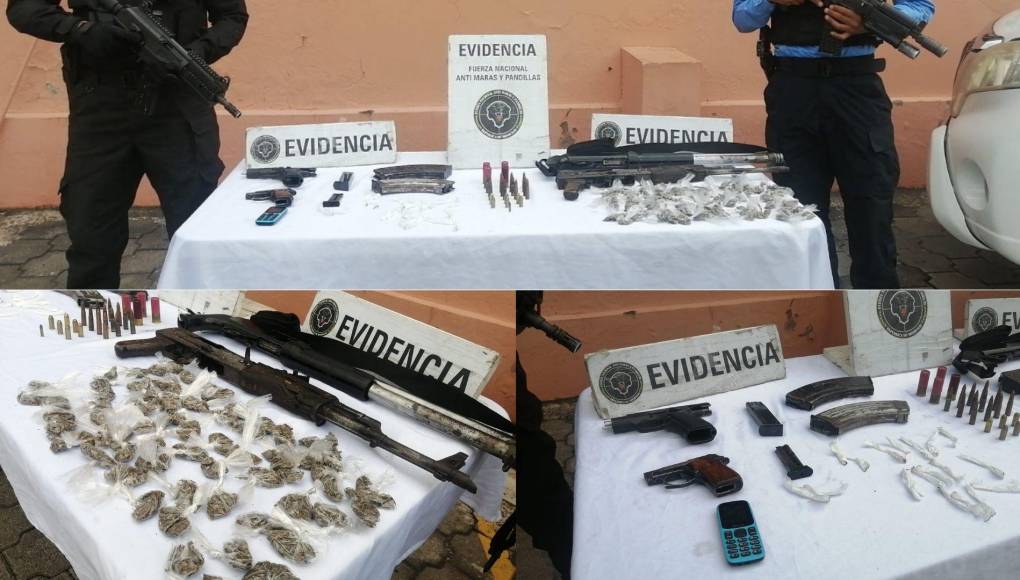 AK-47, escopeta y drogas hallan en cuartería de Comayagüela