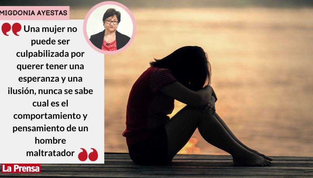 Así respondió Ayestas a la siguiente pregunta: ¿Qué le dice a aquellas personas que culpan a las mujeres por haber estado con una pareja que las maltrataba?. Considera que de novios los hombres actúan de una forma, y ya en en hogar saca a relucir su pensamiento y comportamiento maltratador. 