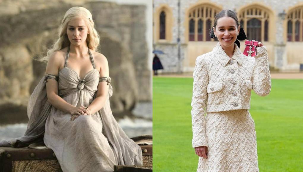 El Príncipe Guillermo condecoró a la actriz y a su madre, Jennifer Clarke, el miércoles en el Castillo de Windsor, como reconocimiento por ser fundadoras de la organización benéfica SameYou.