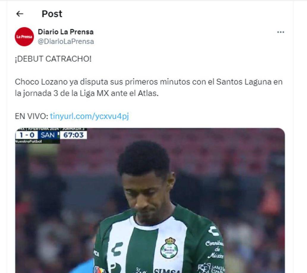 En Diario LA PRENSA destacamos el debut del Choco Lozano con Santos Laguna en la Liga MX.