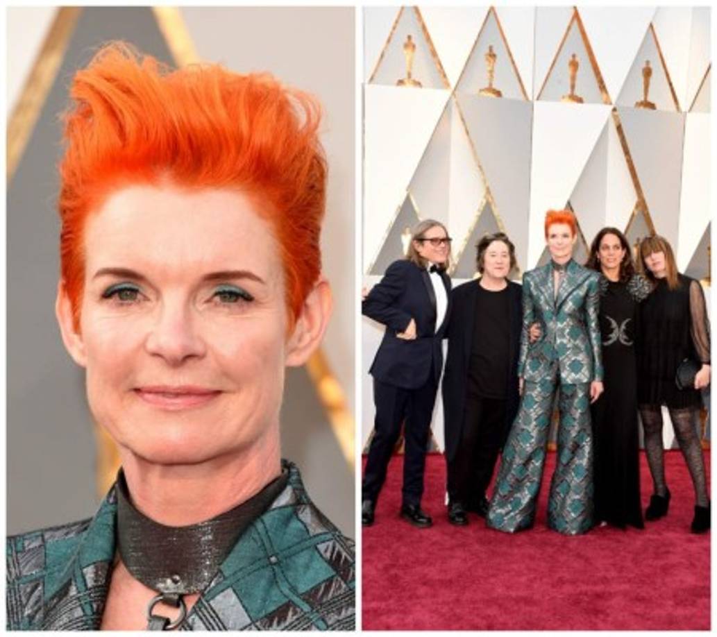 Sandy Powell arrives at the 25th annual Critics' Choice Awards on Sunday, Jan. 12, 2020, at the Barker Hangar in Santa Monica, Calif. (Photo by Jordan Strauss/Invision/AP)