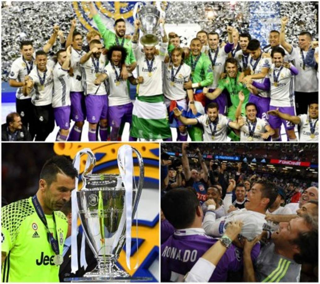 El Real Madrid se ha consagrado Bicampeón de la Champions al superar 4-1 al Real Madrid y alzó su Copa 12 de Europa.
