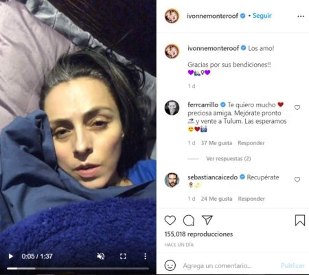 La actriz y cantante aseguró vía Instagram que ha registrado hasta 39.2 el día de hoy. En el clip que compartió luce desmejorada y constantemente se le escuchó toser.