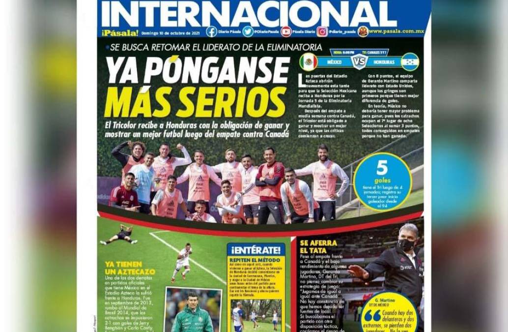 La prensa mexicana es contundente con su selección: “Ya pónganse más serios”, es el mensaje que le mandan a la escuadra mexicana.