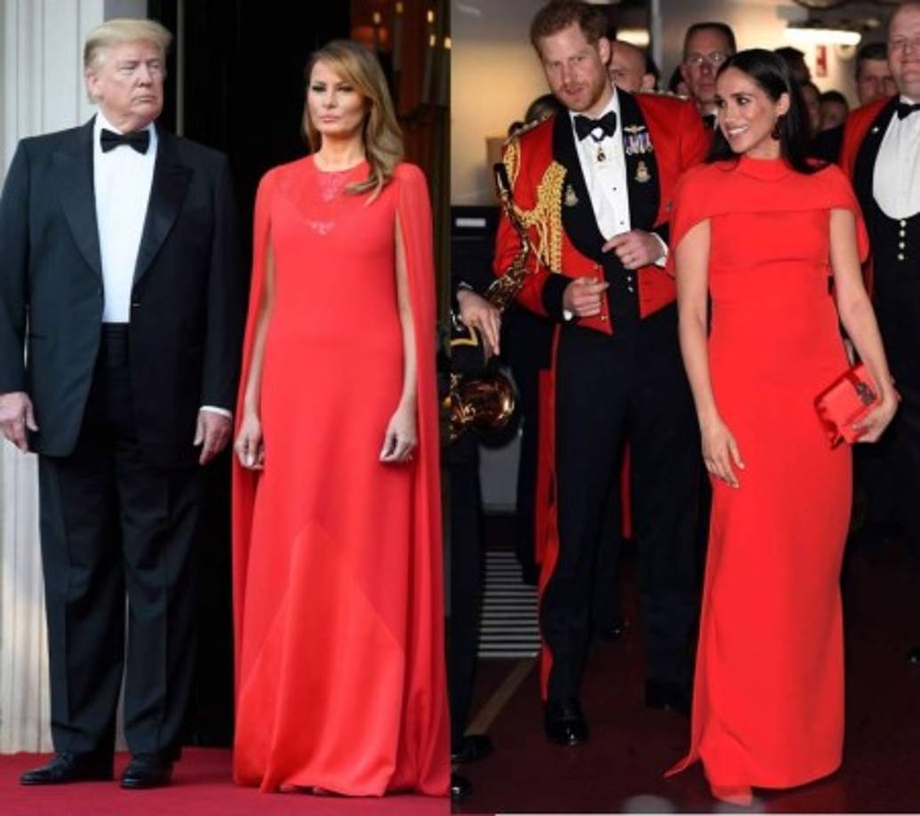 'El estilo parece una declaración de poder ya que refleja de cerca el aspecto reciente de la Primera Dama de América, Melania Trump, y el lenguaje corporal de Meghan refleja ese estado de ánimo de estrella, la confianza y la resistencia.', dijo un experto a The Mirror.