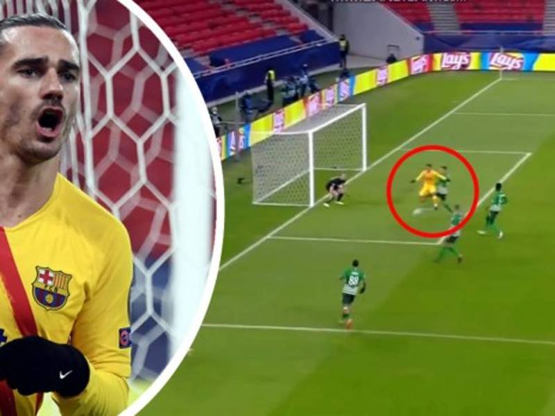 Griezmann marcó un golazo de tacón en el partido ante Ferencvaros en la Champions League.