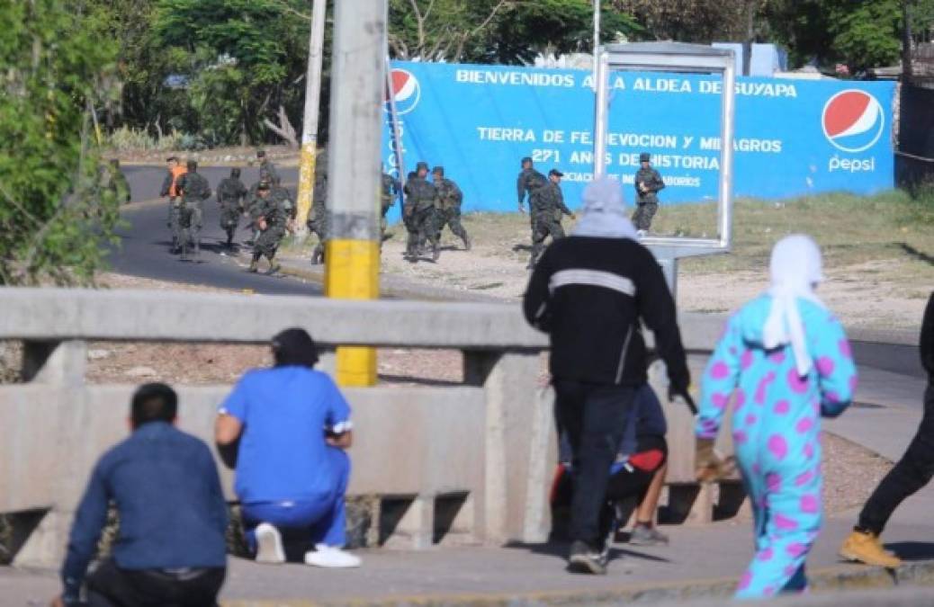 El enfrentamiento fue cerca de la entrada a la Aldea de Suyapa de Tegucigalpa.