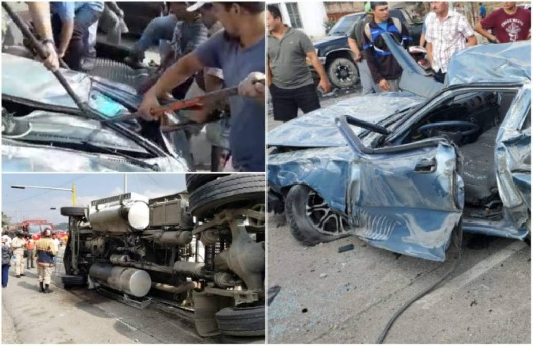 ¡Vivos de milagro! Imágenes del aparatoso accidente en Siguatepeque