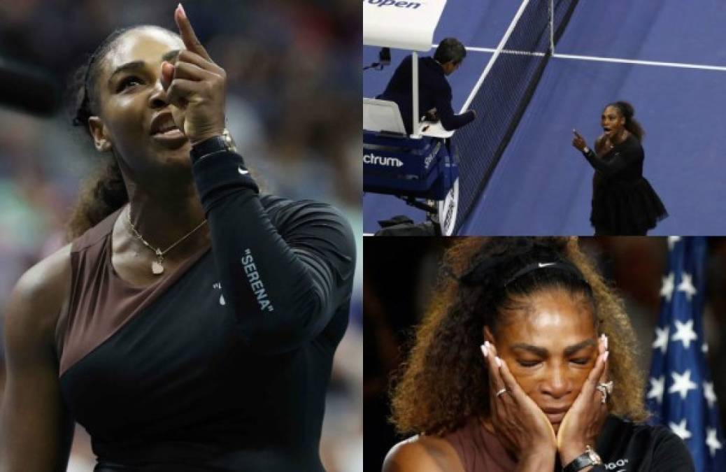 Considerada por muchos como la mejor tenista de todos los tiempos, Serena Williams, buscaba hacer historia en la final del Abierto de EE.UU. frente a la japonesa Naomi Osaka y, sin embargo, dio la imagen más lamentable de su carrera al perder el control. FOTOS EFE Y AFP.