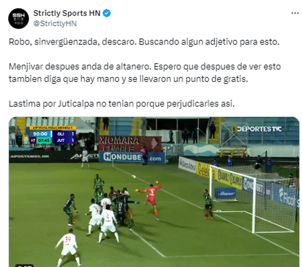 “Robo, sinvergüenzada, descaro. Buscando algún adjetivo para esto”, son algunos de los comentarios en redes sociales sobre el polémico gol. (