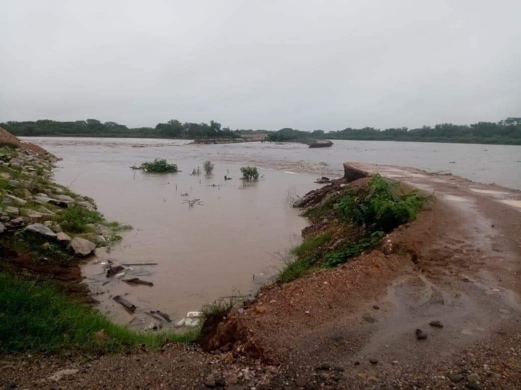 Vista del Río Goascorán tras las fuertes lluvias registradas en la zona sur de Honduras.