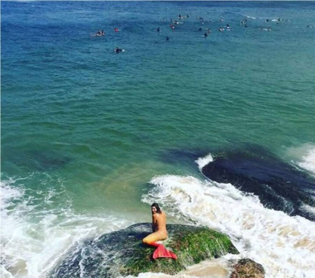 Al verlo zambullirse, los bañistas quedan perplejos.