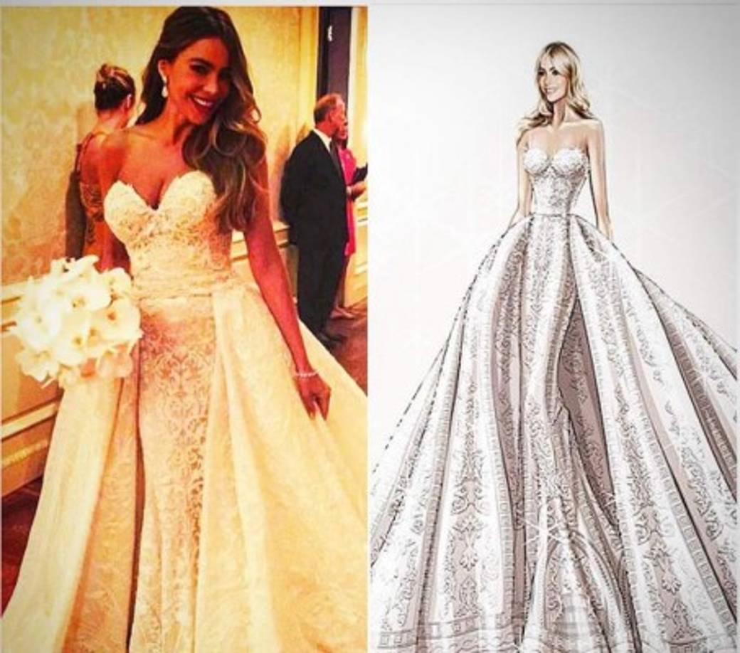 El vestido de novia de Sofía Vergara.