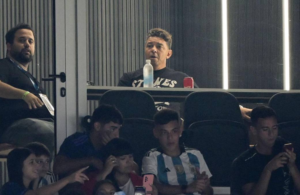 Marcelo Gallardo, exentrenador de River Plate, estuvo en el palco del Monumental observando el partido amistoso Argentina-Panamá.