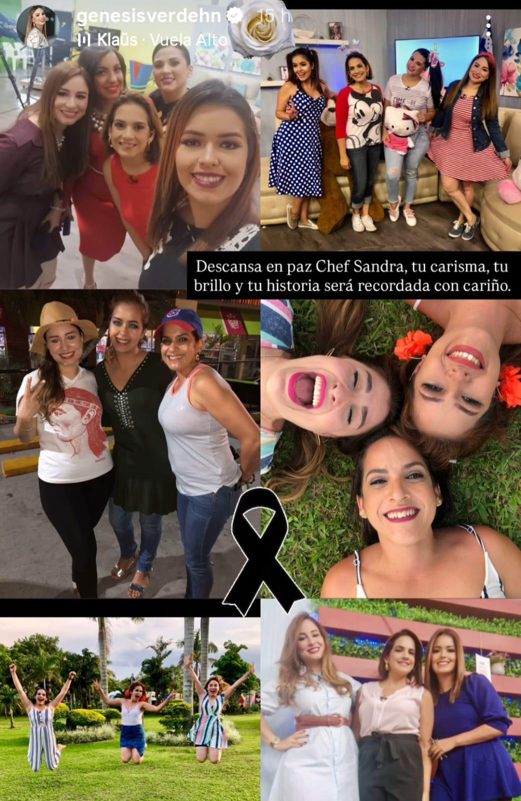 Amigos y colegas se despiden en redes de la Chef Sandra