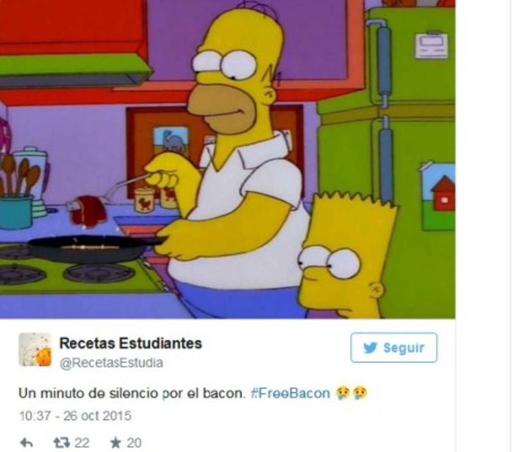 Homero y Bart Simpson son amantes de las carnes rojas y procesadas.