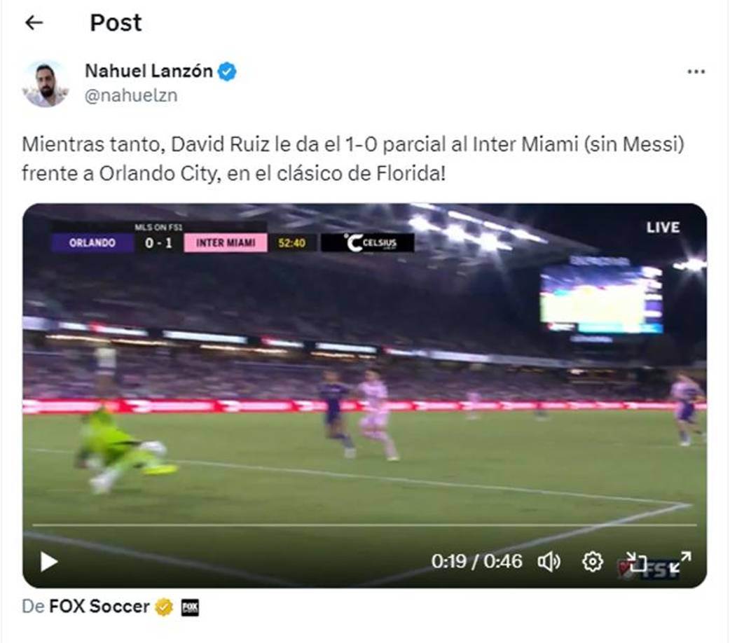El periodista argentino Nahuel Lanzón también destacó la anotación de David Ruiz.
