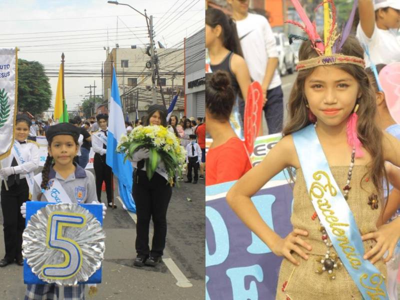 Este miércoles 14 de septiembre desfilaron los alumnos de primaria de las diferentes instituciones educativas de San Pedro Sula. Los pequeños dieron un recorrido por las calles de la ciudad para conmemorar los 201 años de independencia.