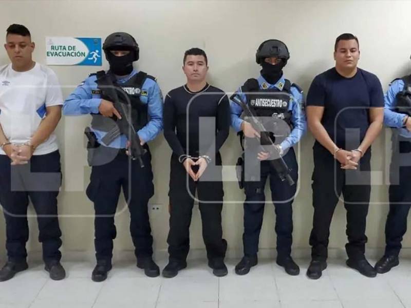 Lester Nahún Uclés Andino, Osmín Orellana Paz, Dilmer Steven Fúnez Espinoza, Andy José Pérez Zelaya y Enrry Michael Cárcamo Molina.