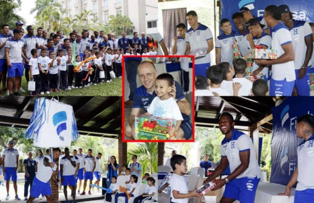 La Selección de Honduras celebró el Día del Niño junto a los pequeños del centro Carlos Roberto Flores que apoya la Fundación Ficohsa.