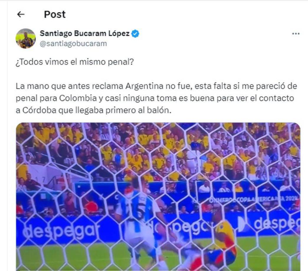 En las redes sociales explotan por los supuestos penales que no les sancionaron a la selección de Colombia. 
