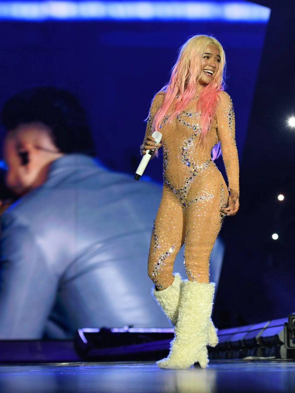 “Cantar en mi casa no tiene comparación”, dijo la cantante sin poder contener las lágrimas de emoción.