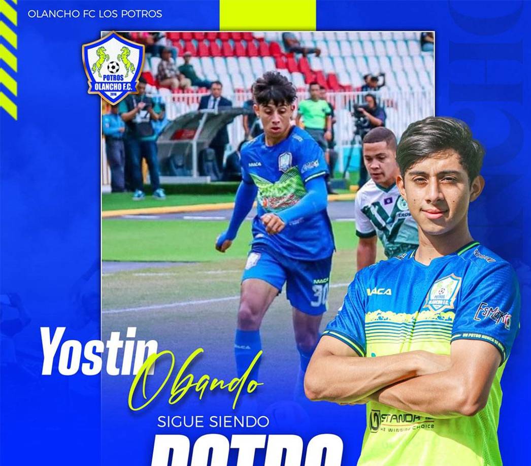 El joven Yostin Obando seguirá en las filas del Olancho FC.