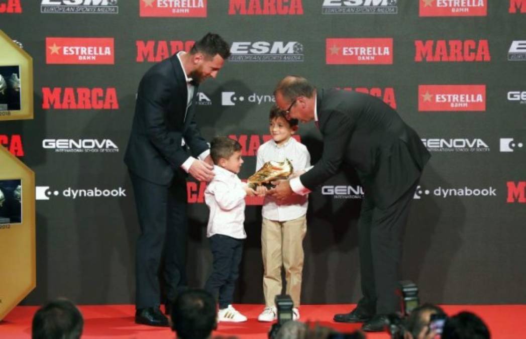 Mateo Messi fue el primero en recibir la Bota de Oro.