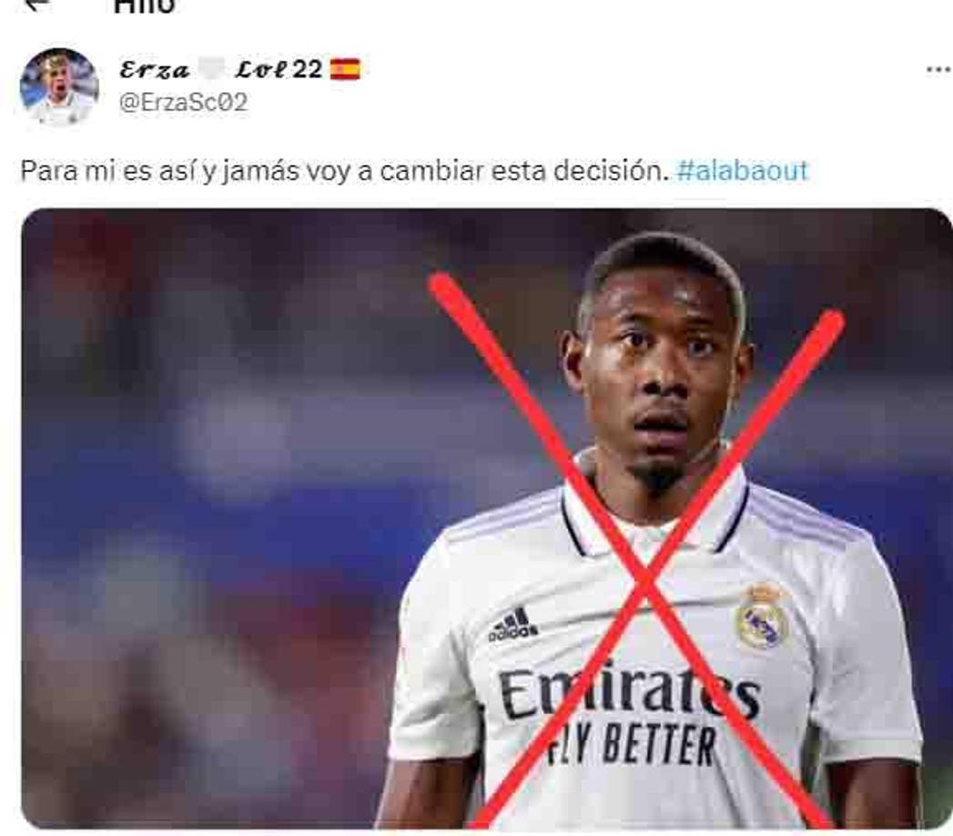 Los aficionados del Real Madrid crearon el hastag #AlabaOut como señal de protesta por el hecho que el jugador votó por Messi en los premios The Best.