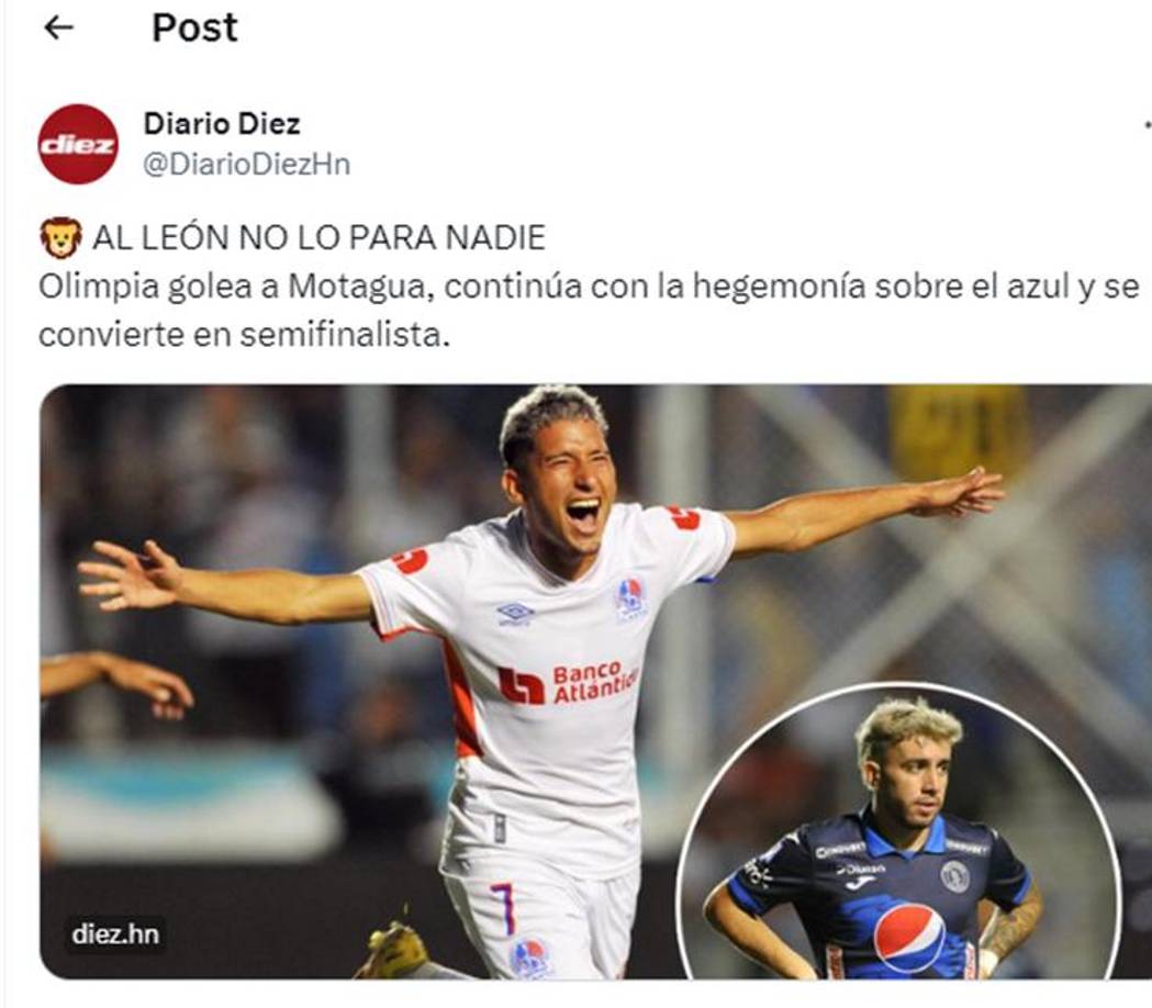 ”Al León no lo para nadie”, señaló Diario Diez.
