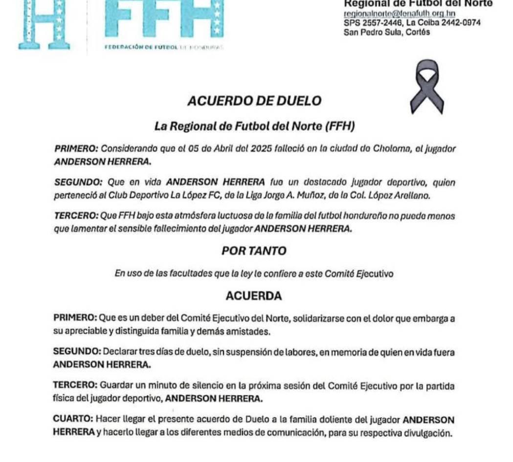 Consternación por misteriosa muerte de futbolista hondureño: No logró asimilarlo