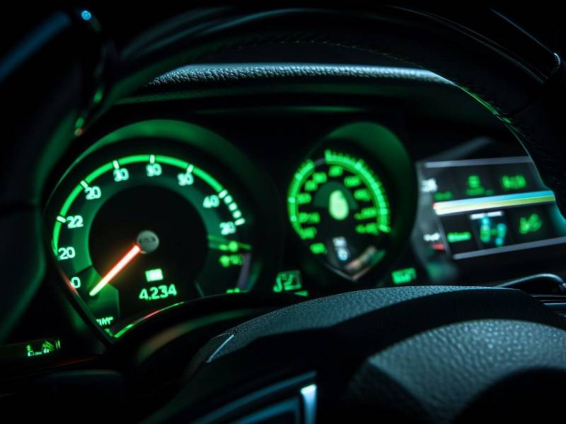 Fotografía referencial del tablero del vehículo, donde se reflejan los marcadores de cada sensor.