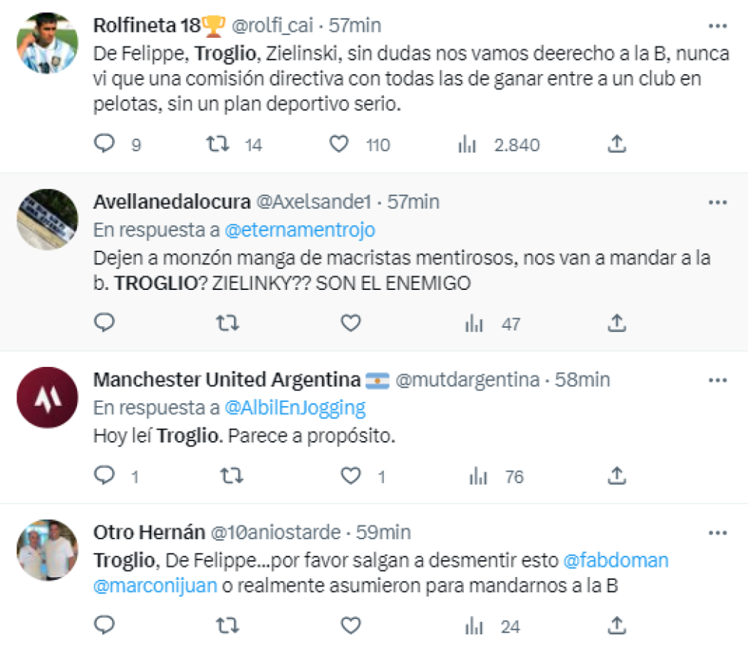 Aficionados de Independiente han expresado que no están de acuerdo con el hecho de ver a Pedro Troglio como DT del club.